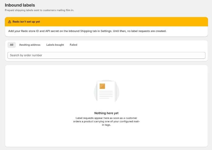 Inbound Labels before Redo is connected