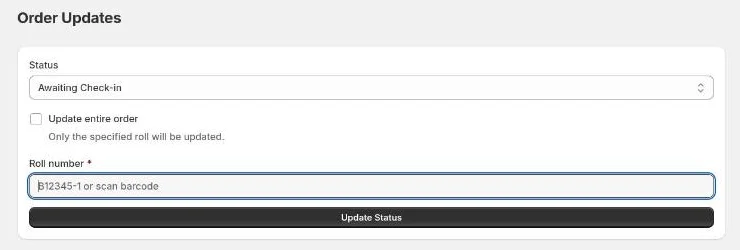 Order Updates, ready for a scan
